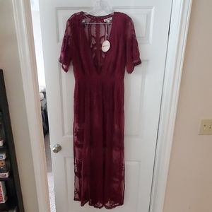 NWT Wild Honey Maxi Lace Romper